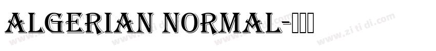 Algerian Normal字体转换